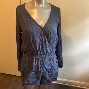 Forever 21 Navy Blue Long Sleeve Bodysuit